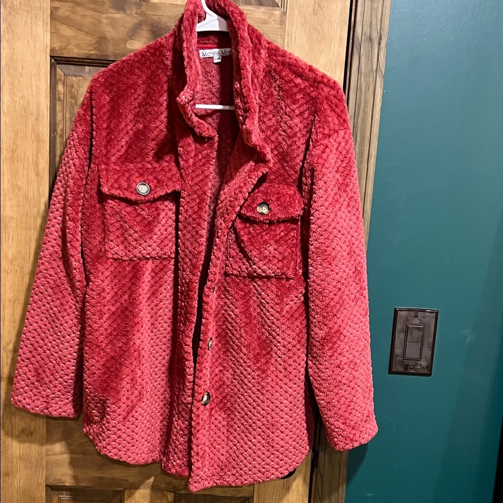 Michelle Mae Red Button Down Shirt